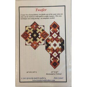Twofer Quilt Pattern By Grizzly Gulch Gallery Create Two Unique Quilt Designs